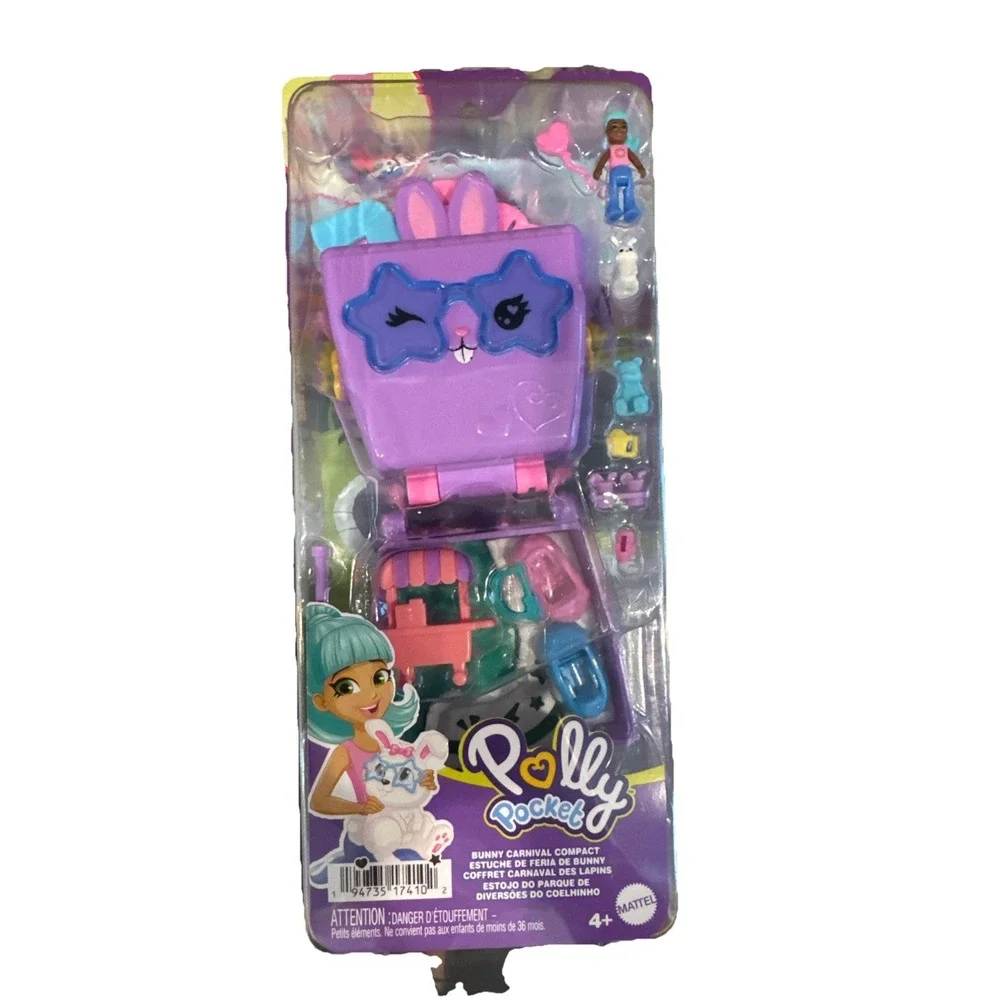 Polly Pocket Bunny Carnival Compact Playset with Mini Dolls & Accessories New‎